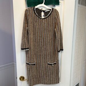 NWT Zara Black and Brown Textured Top